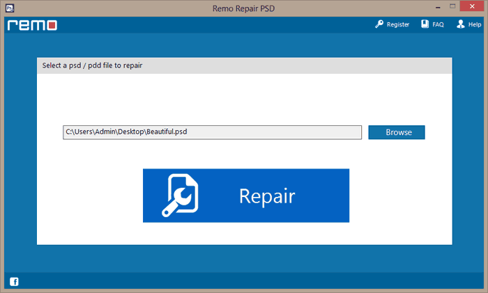 selecting damaged PSD file