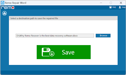 Preview the repaired doc file