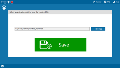 Save repaired RAR file using Remo RAR Repair software