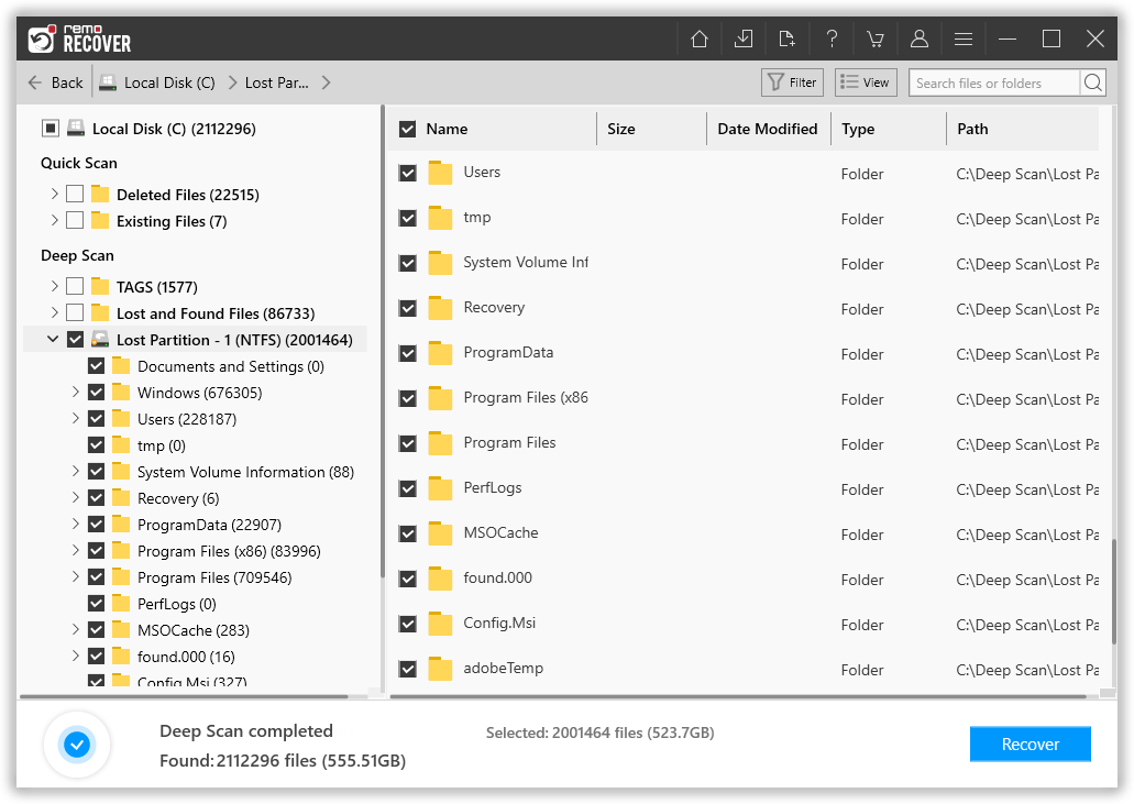 select the .pst file that you want to recover and select the location where you want to save the recovered outlook data file