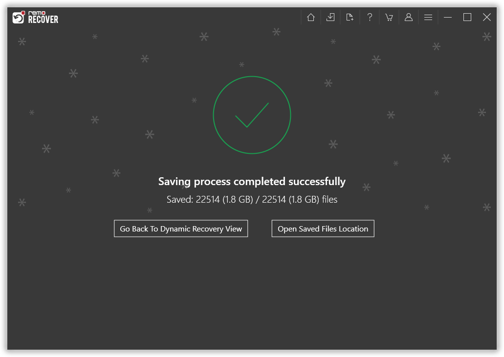 the user folder is now successfully restored