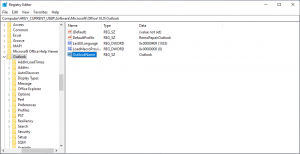 Change location of Outlook data file