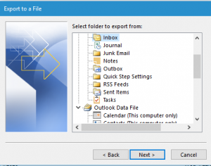 select folders