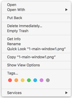 Hit Put Back option to restore deleted photos from Mac Trash