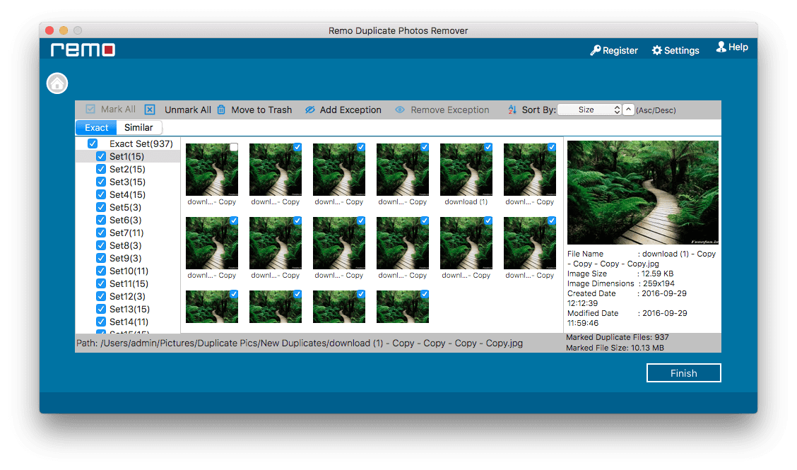 select and delete duplicate images from Mac