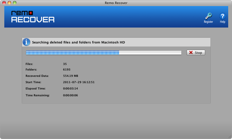the drive scanning process gets started